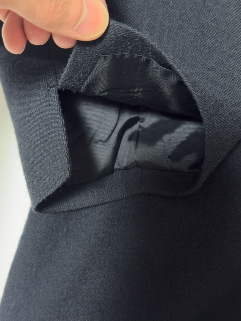 MB 尾州ウール テーラードジャケットコート ネイビー サイズM