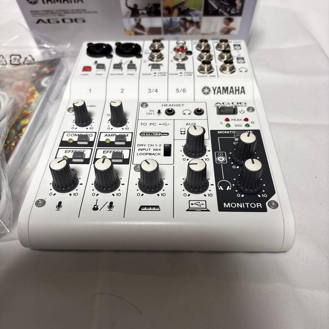 YAMAHA AG06 ヤマハ ミニミキサー USBバスパワー ホワイト