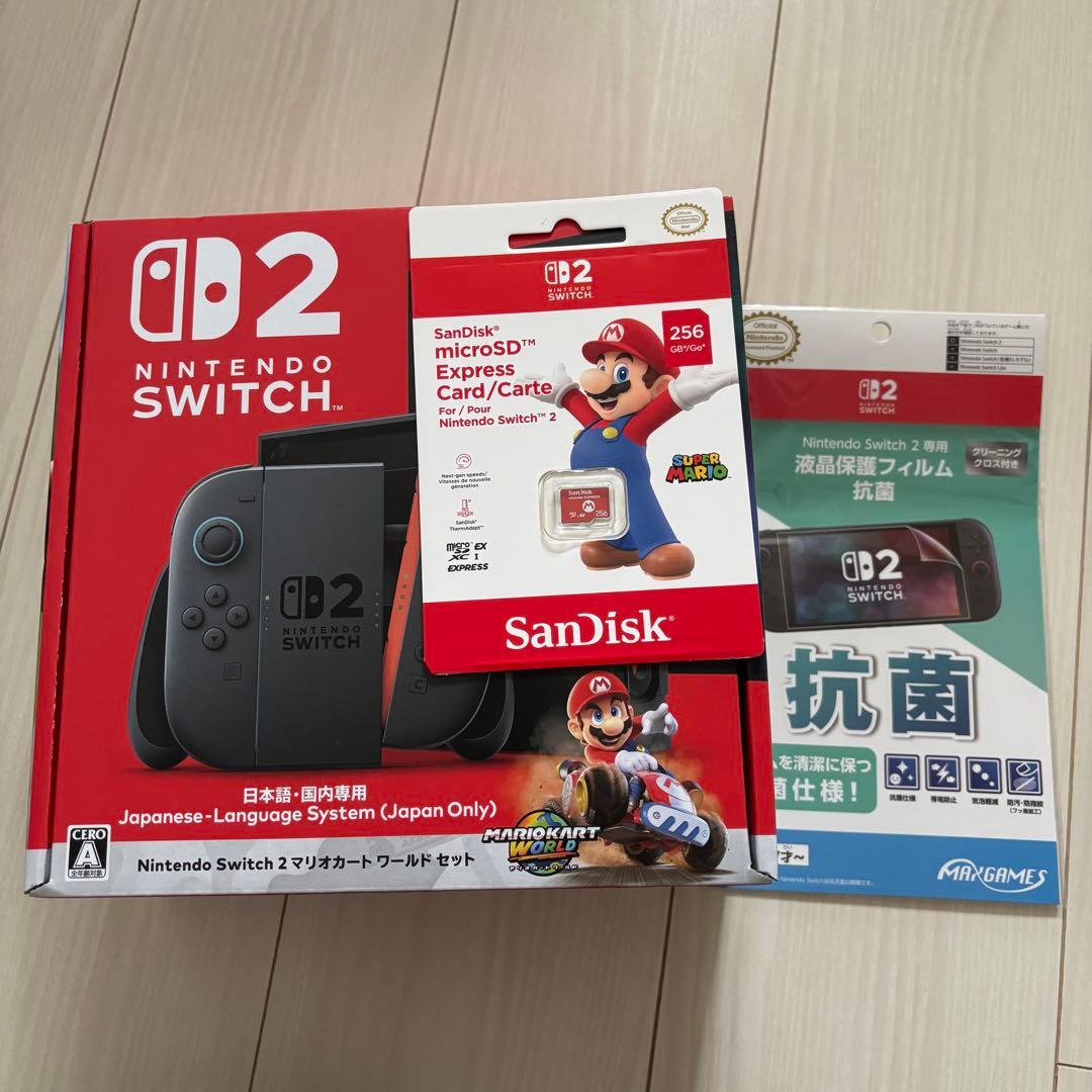 【新品未開封】Switch2 本体 マリオカート ワールド SDカード セット