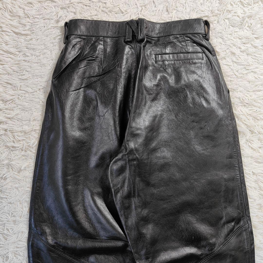 DESTREZZA CABRI 　本革　革パン　羊革　レザーパンツ　黒　大きい