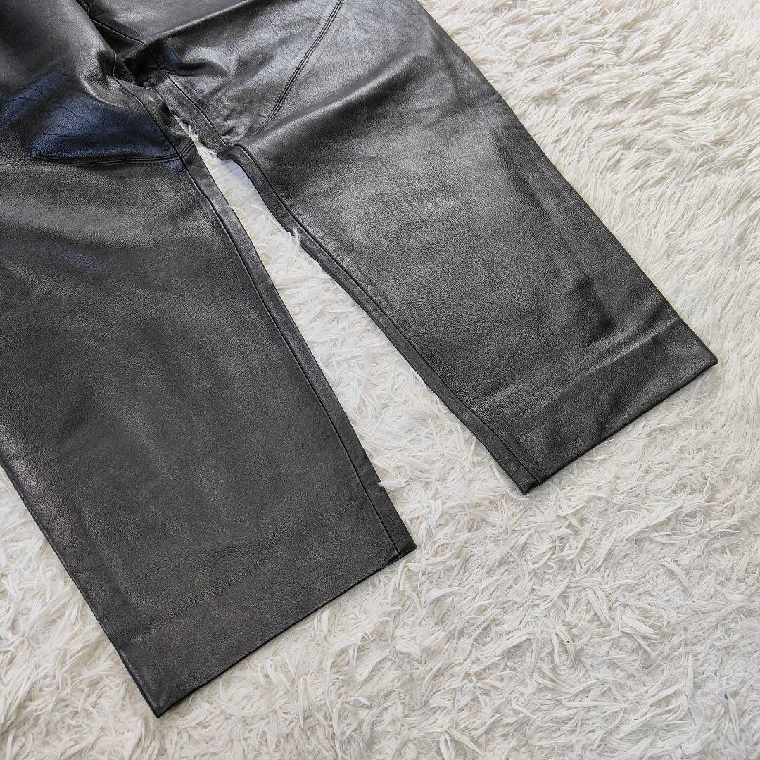 DESTREZZA CABRI 　本革　革パン　羊革　レザーパンツ　黒　大きい