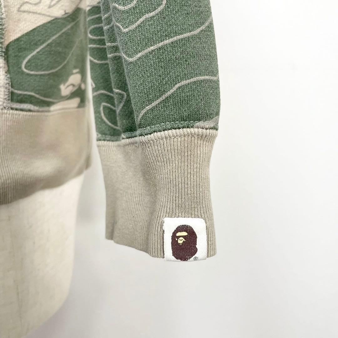 y2k❤️ A BATHING APE カモ柄 シャーク ジップパーカー