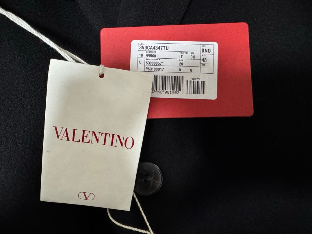 【未使用新品】VALENTINO ブラック チェスターコート 48