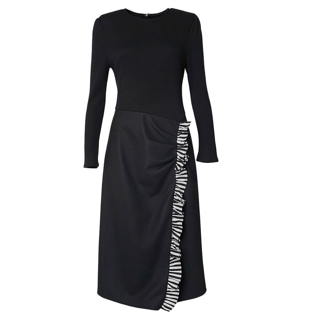 ボーダーズアットバルコニー ウィークエンドフリル ワンピース 36