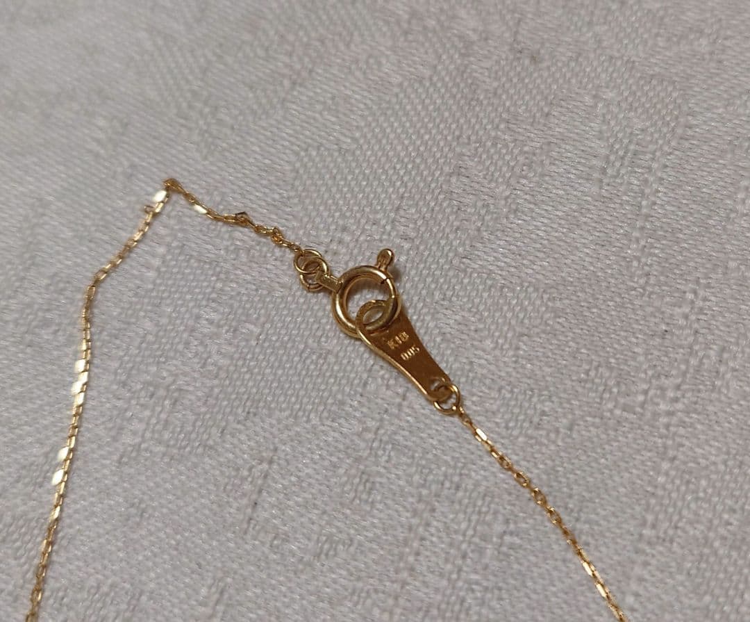 agate K18 ダイヤモンド　ネックレス