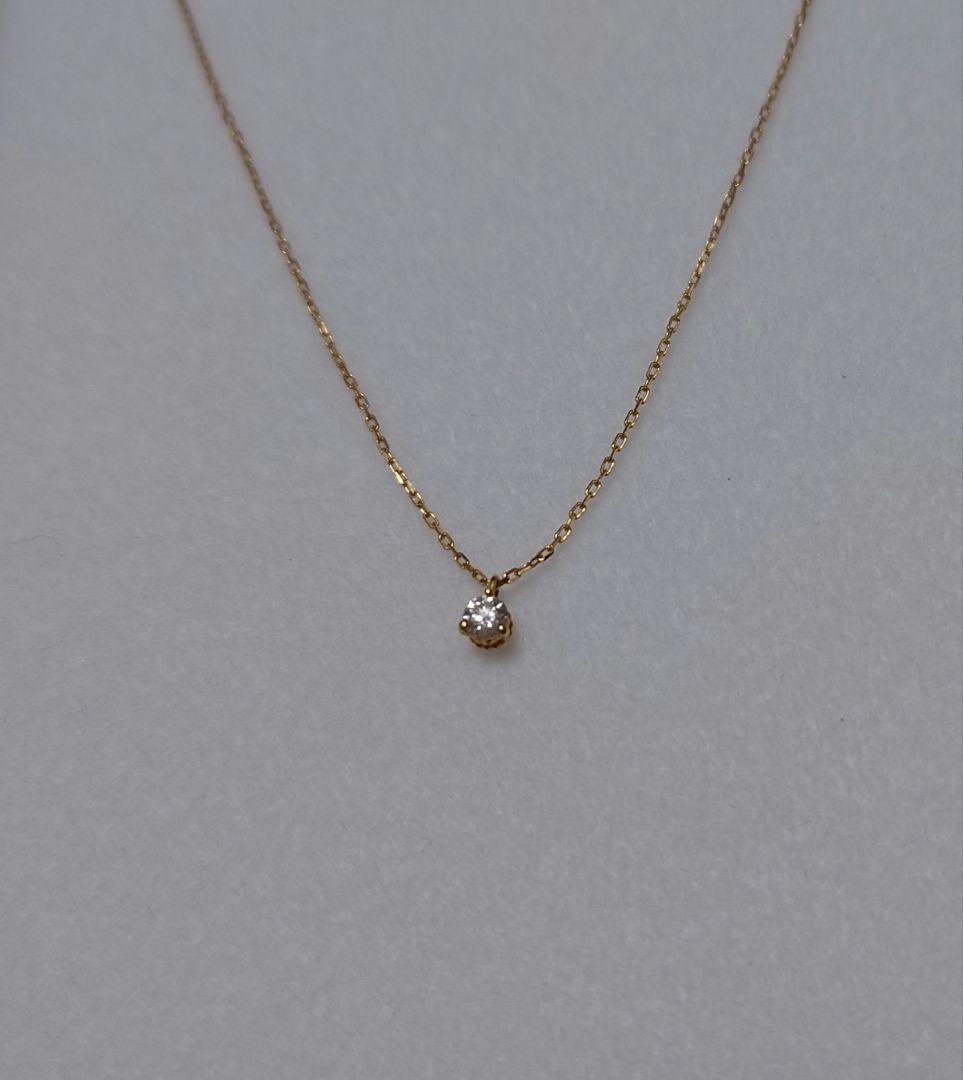 agate K18 ダイヤモンド　ネックレス