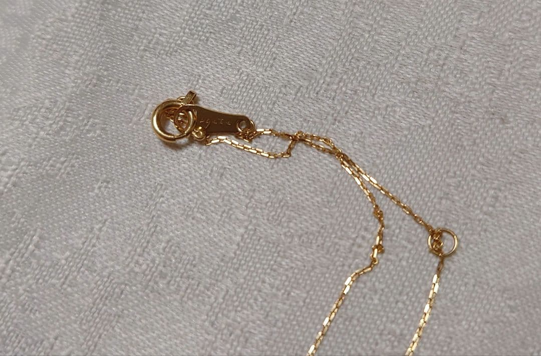 agate K18 ダイヤモンド　ネックレス