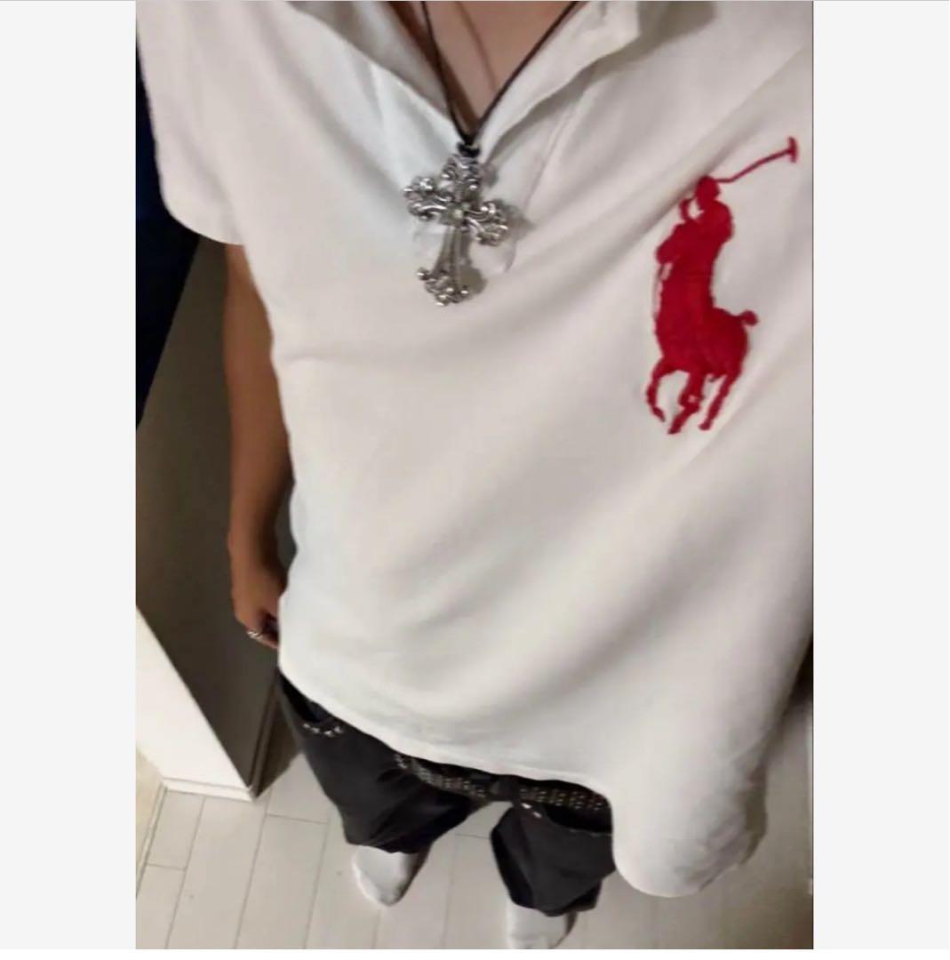 白希少poloRalph Lauren ラルフローレン　ビッグポニー　90s