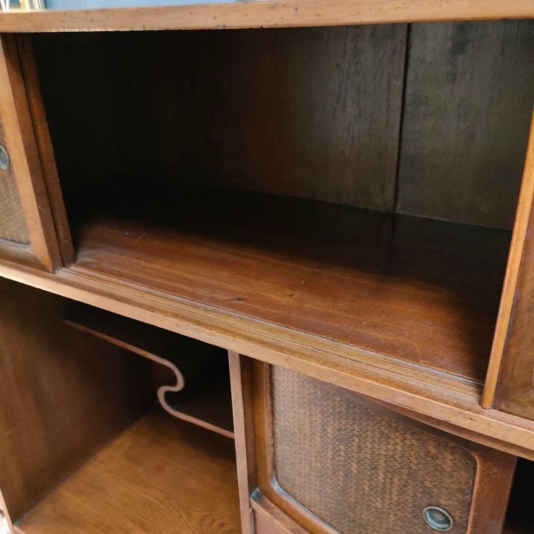 昭和レトロ和製アンティーク透かし彫り茶箪笥