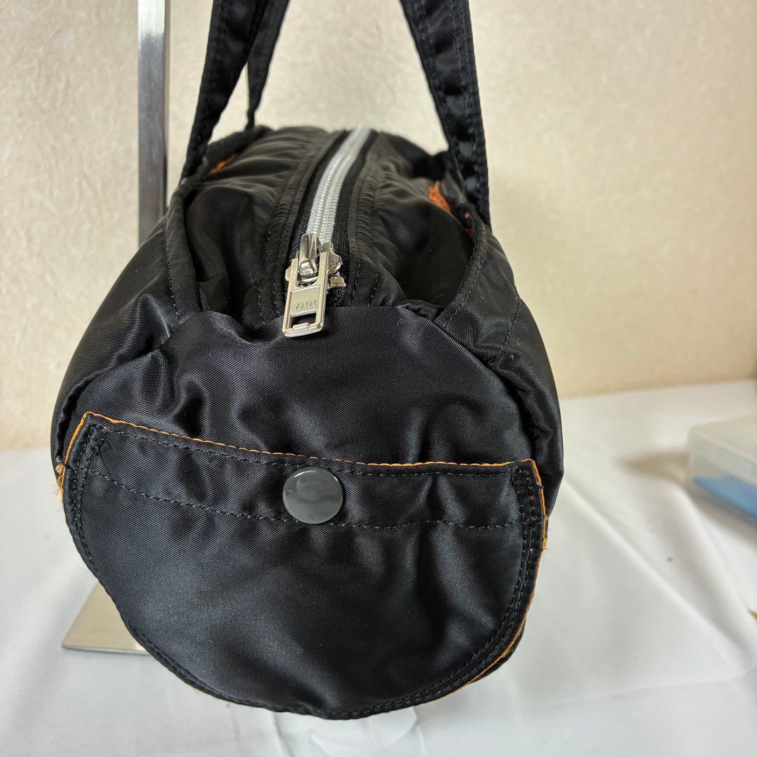 [未使用級] PORTER タンカー ドラムバッグ ミニボストン ブラック