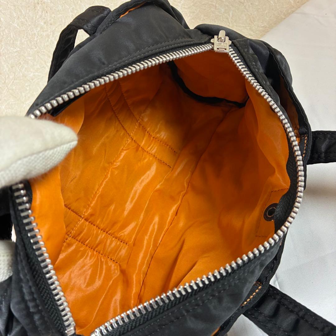 [未使用級] PORTER タンカー ドラムバッグ ミニボストン ブラック