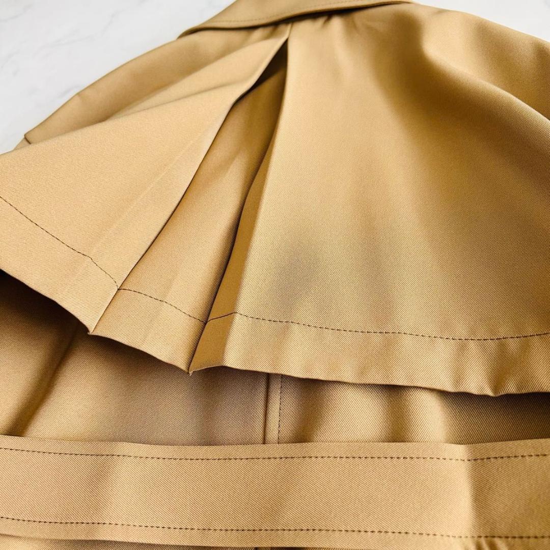 【美品】定価5万円 自由区 Lサイズ ミドル丈 トレンチコート ベルト ベージュ