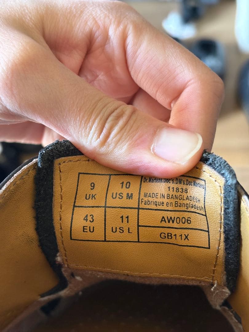 Dr. Martens 1461 3ホール ブラック NAPPAレザー EU43