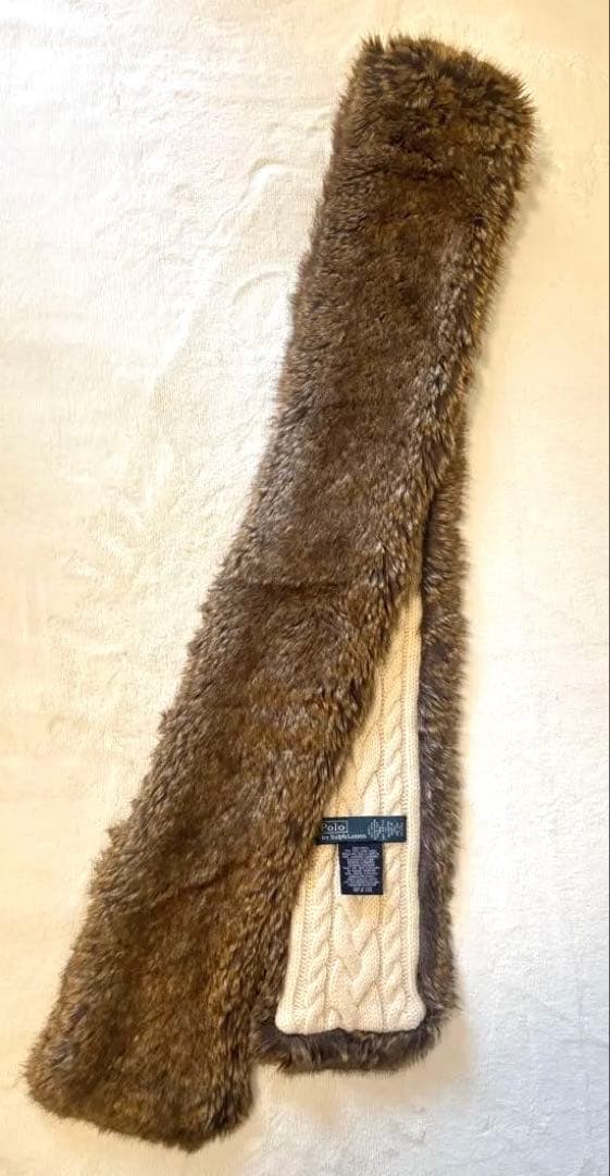 Polo by Ralph Lauren ファーマフラー　カシミヤ混
