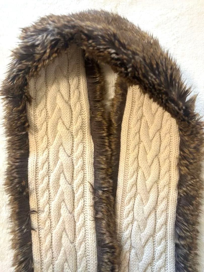 Polo by Ralph Lauren ファーマフラー　カシミヤ混