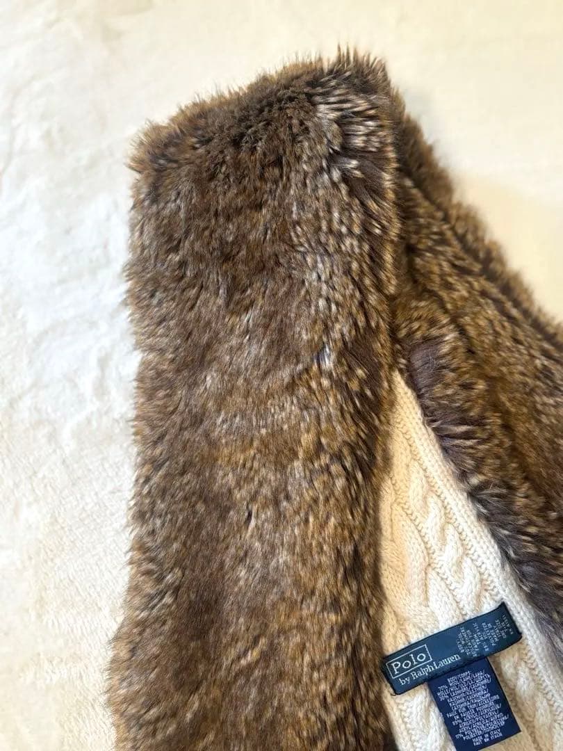 Polo by Ralph Lauren ファーマフラー　カシミヤ混