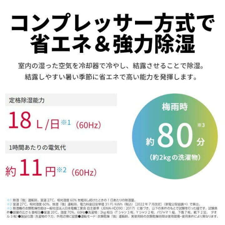 SHARP 2025年製　除湿機 CV-R180-W ホワイト