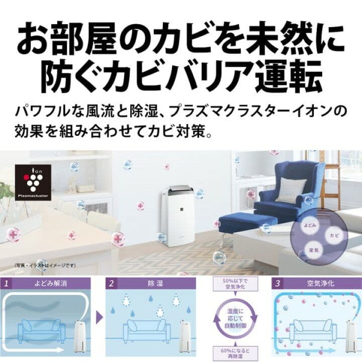 SHARP 2025年製　除湿機 CV-R180-W ホワイト