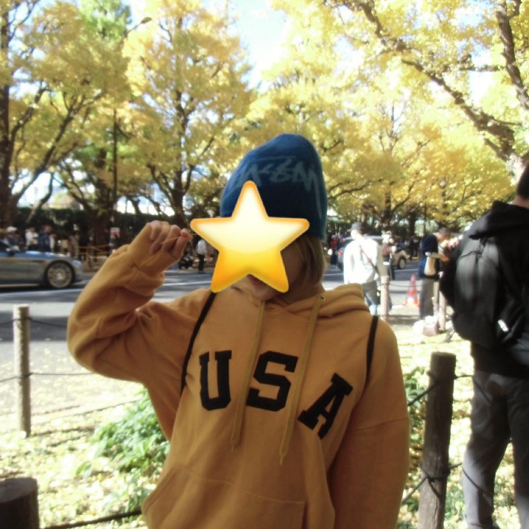 Stussy ロゴ入り ビーニー 青