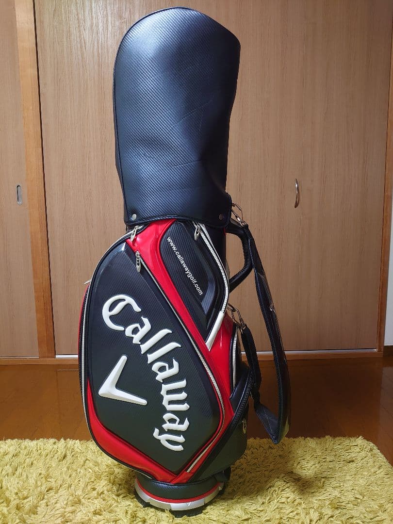 『希少』 Callaway キャディバッグ 9型 トリコロールカラー カーボン調