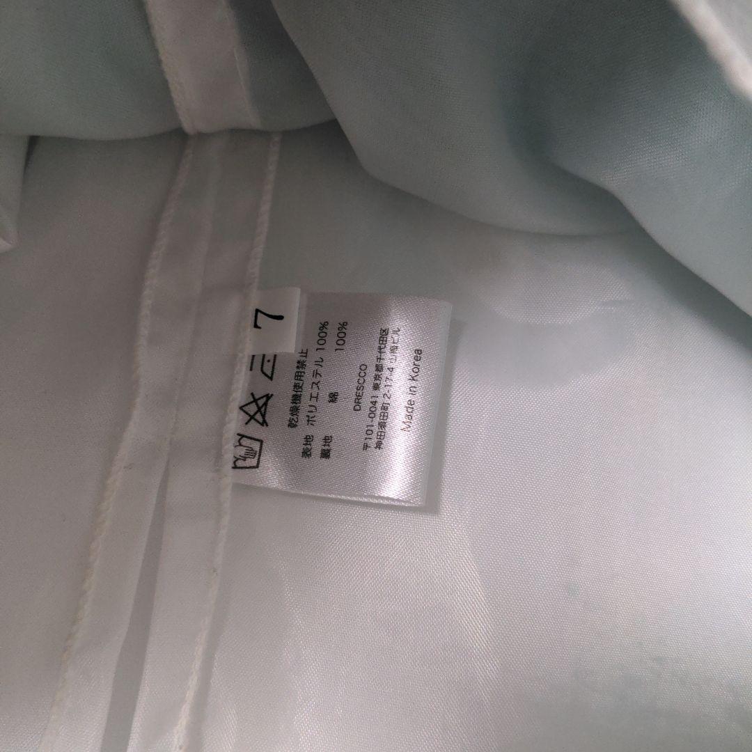 ドDRESCCO スカイブルーフラワーモチーフドレス