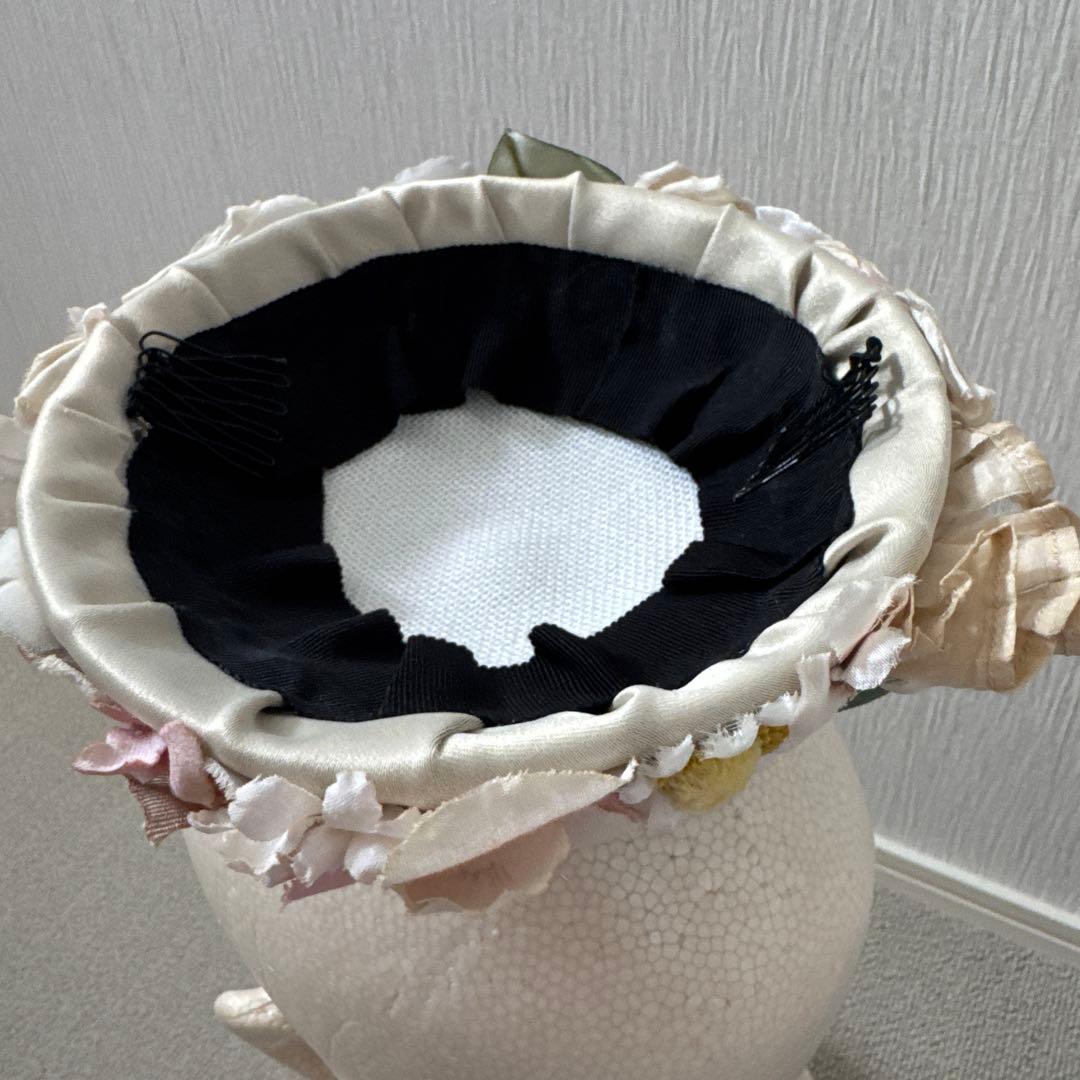 belle des poupee ハンドメイド 布花 ヘッドドレス ドレスハット