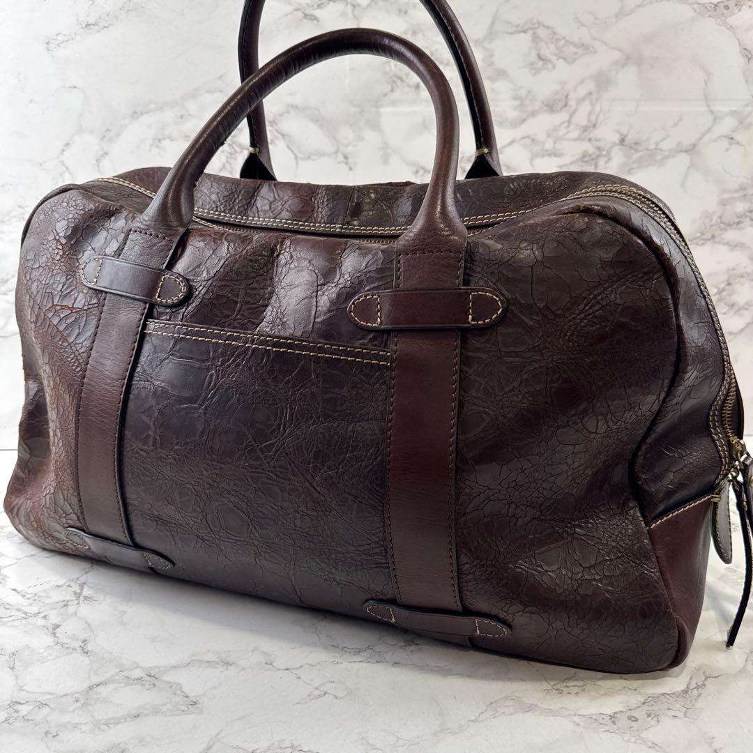 Paul Smith ポールスミス 本革 クラックレザー ボストンバッグ