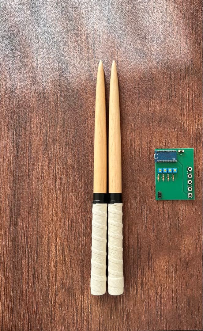 自作 おうち太鼓 新品マイバチセット