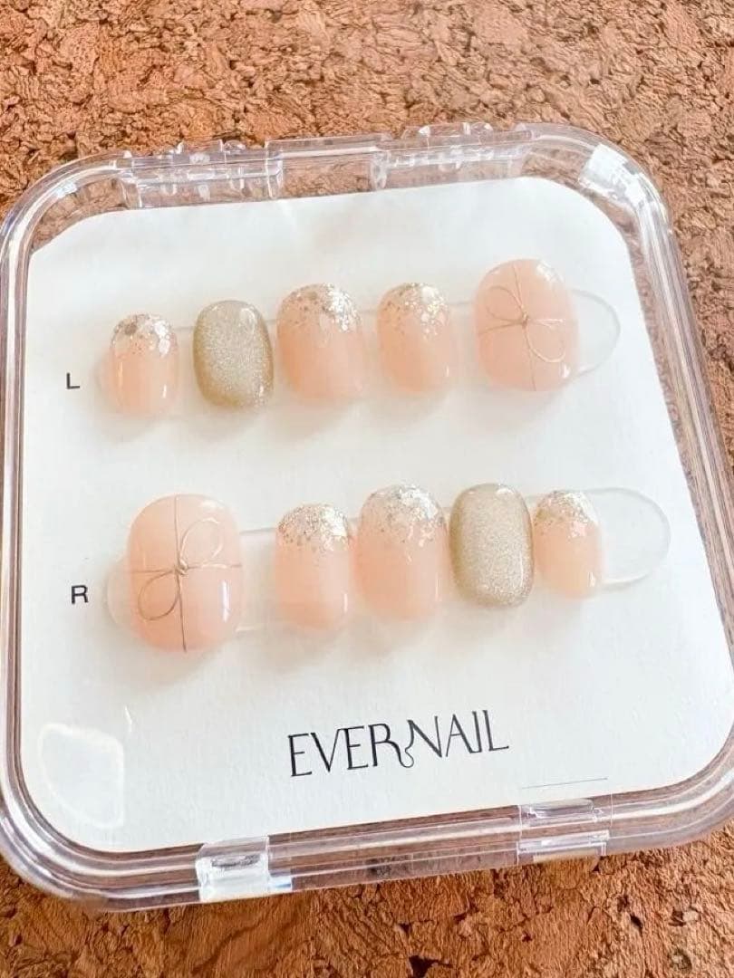 ☆エバーネイルセット☆親指のみ一回使用ever nail Xmas No.003