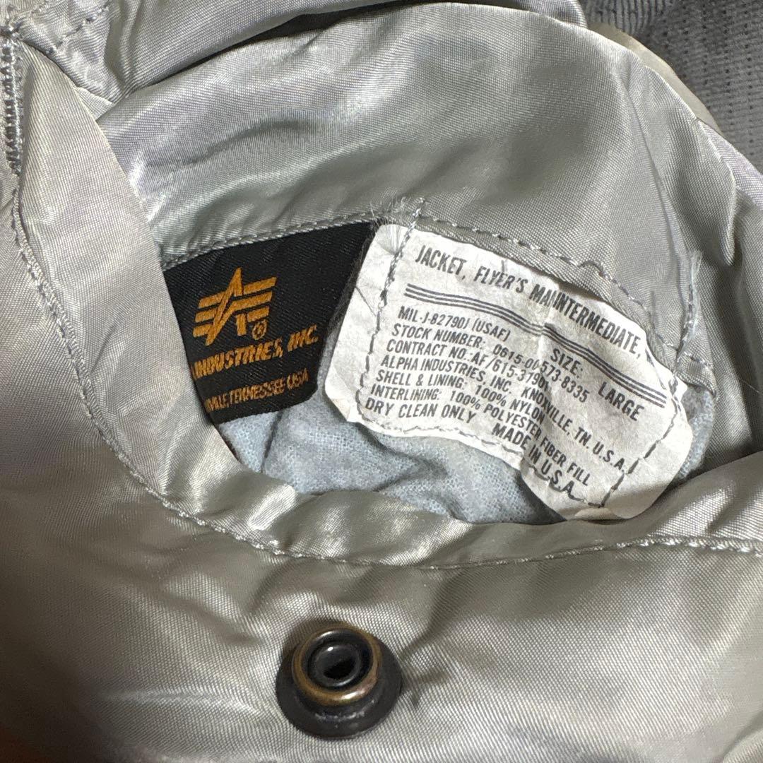 alpha ma1 90s シルバー フライトジャケット USA製