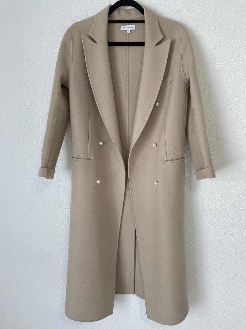 【希少】MADISON BLUE パールチェスターコート ミルクティーベージュ