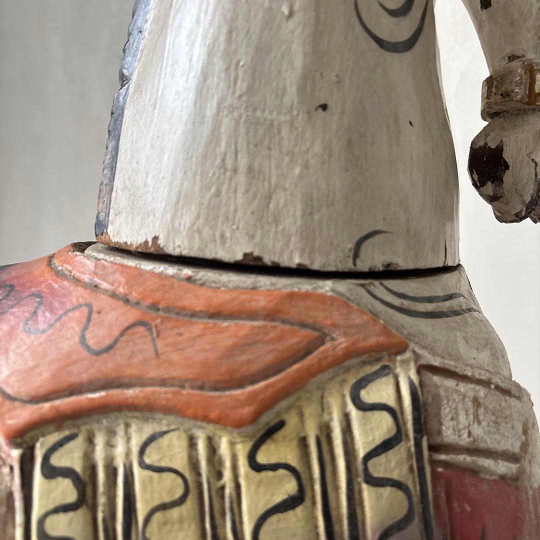 希少古い木の木馬　もくば　ロッキングホース　オブジェ　店舗什器　当時物　ジャンク