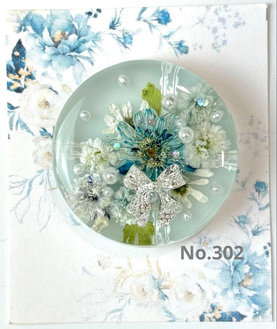 メグえもん様　レジンヘアゴム　ポニーフック　ドライフラワー　No.291