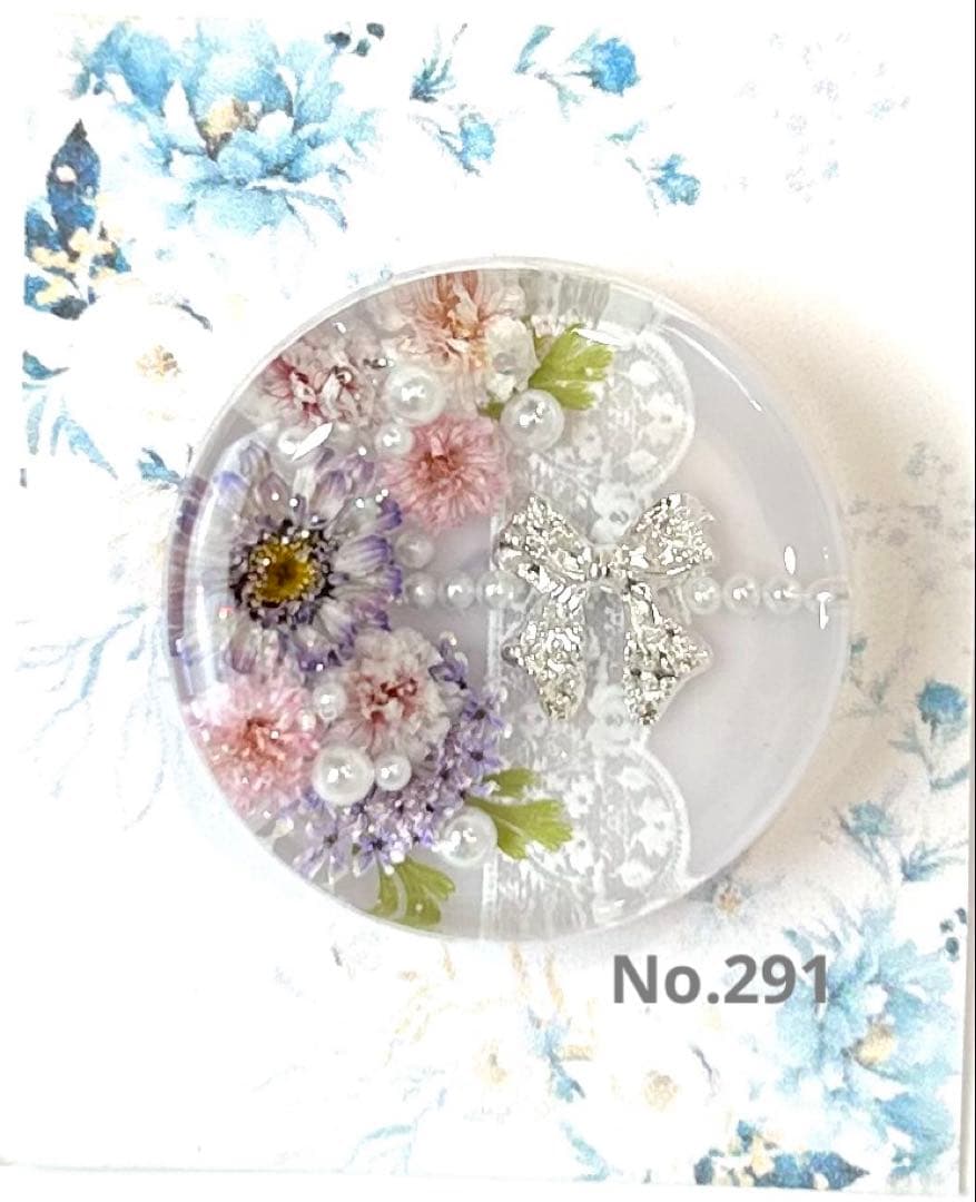 メグえもん様　レジンヘアゴム　ポニーフック　ドライフラワー　No.291