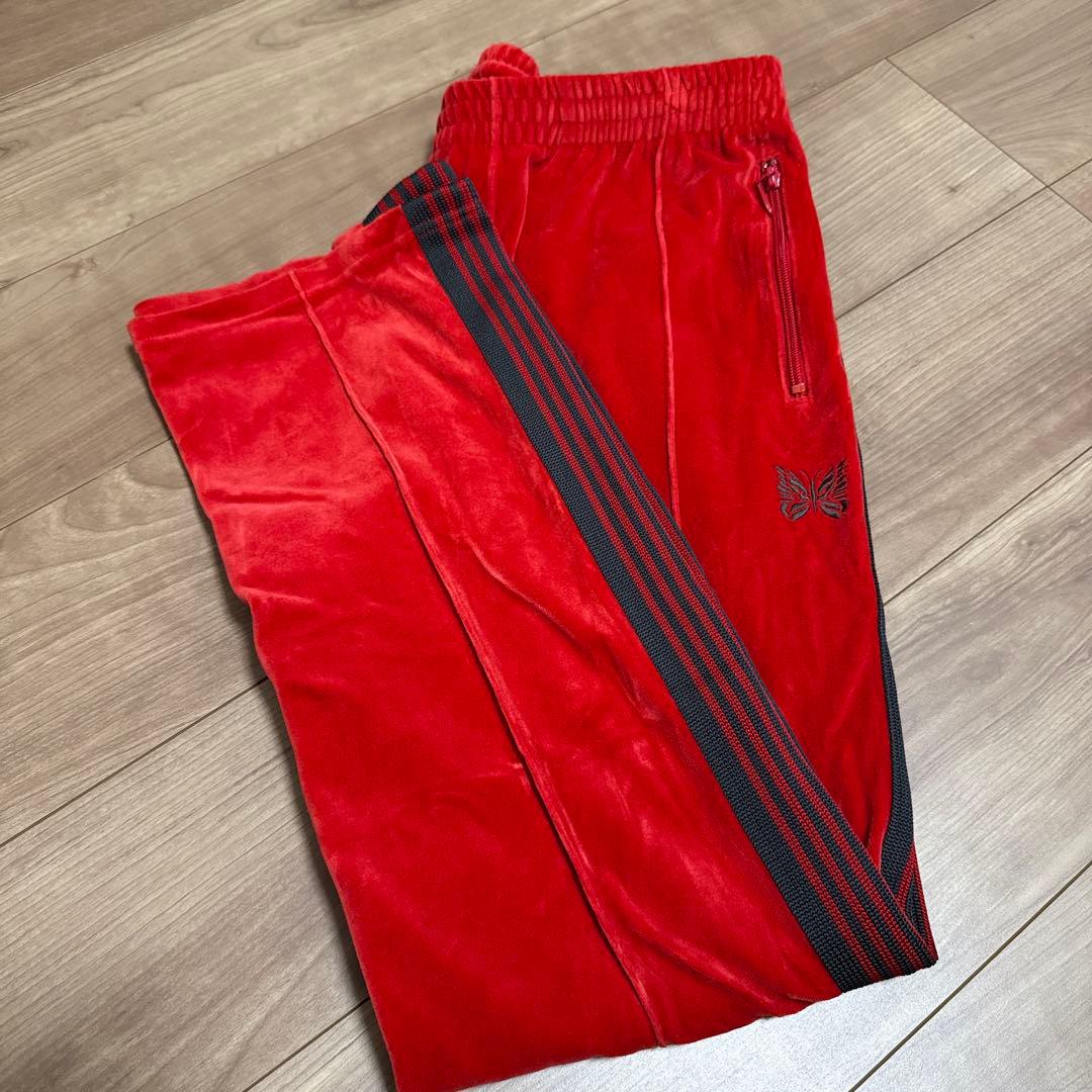 Needles セットアップ 赤 ベロア素材