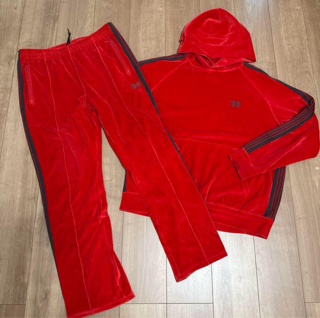 Needles セットアップ 赤 ベロア素材