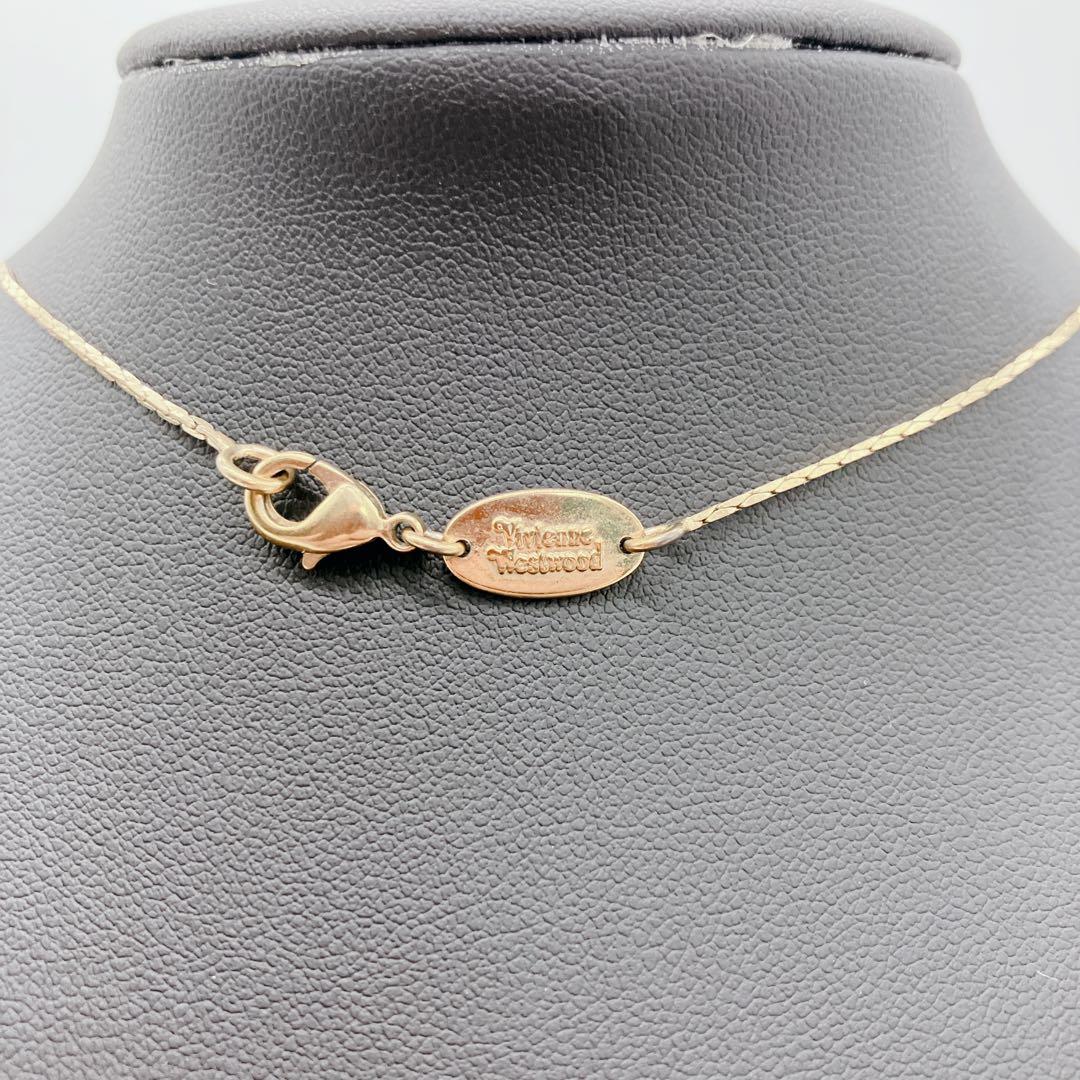 ヴィヴィアンウエストウッド　ネックレス　ラブ ゴールドチェーン　オーブ　ピンク