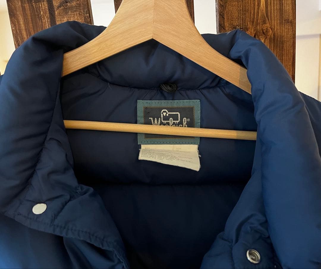 80s ウールリッチ　ダウンベスト　ネイビー　Mサイズ
