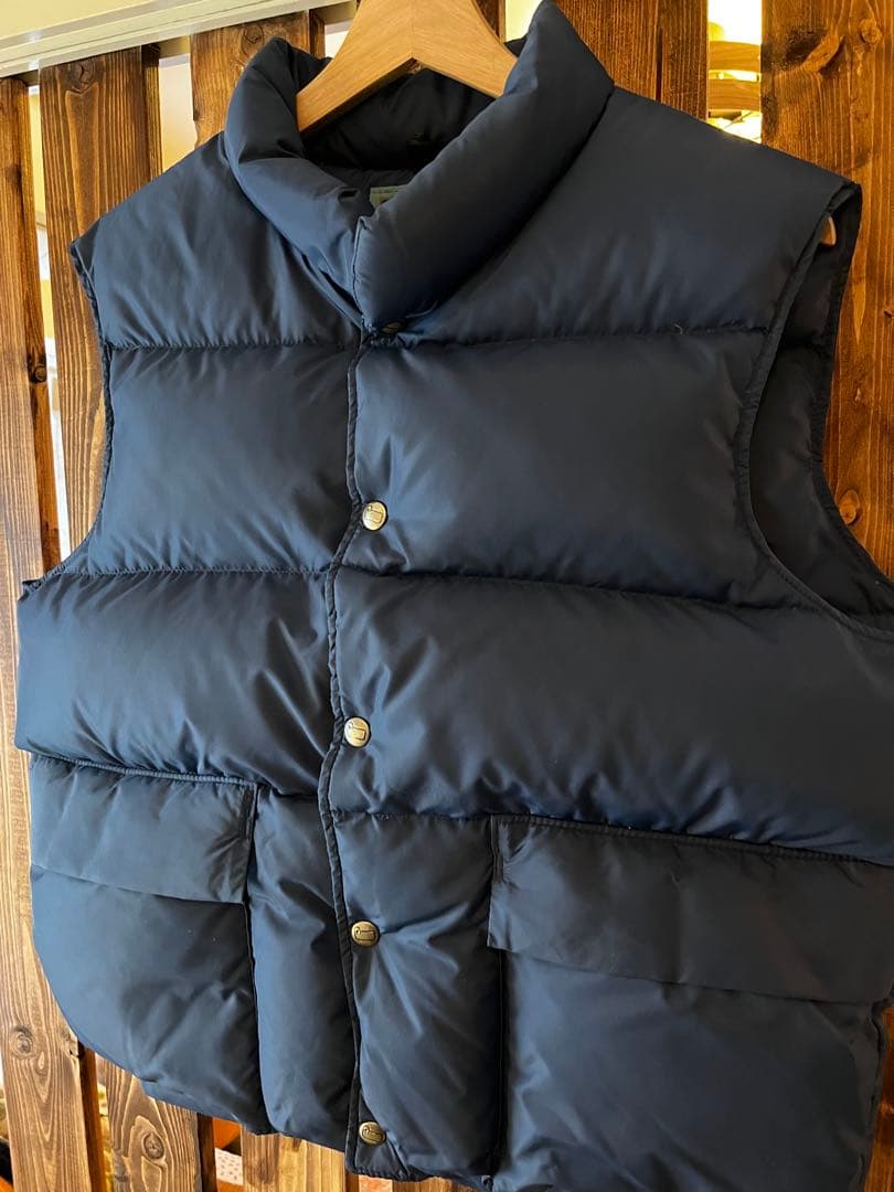 80s ウールリッチ　ダウンベスト　ネイビー　Mサイズ
