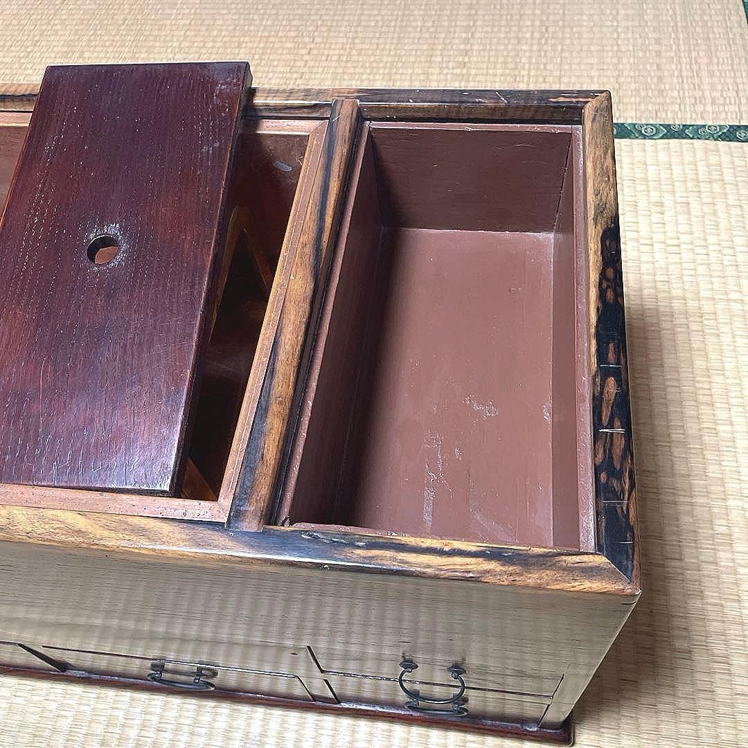 ⭐️骨董 長火鉢 古民具 アンティーク 古道具 テーブル　2way天板取り外し付