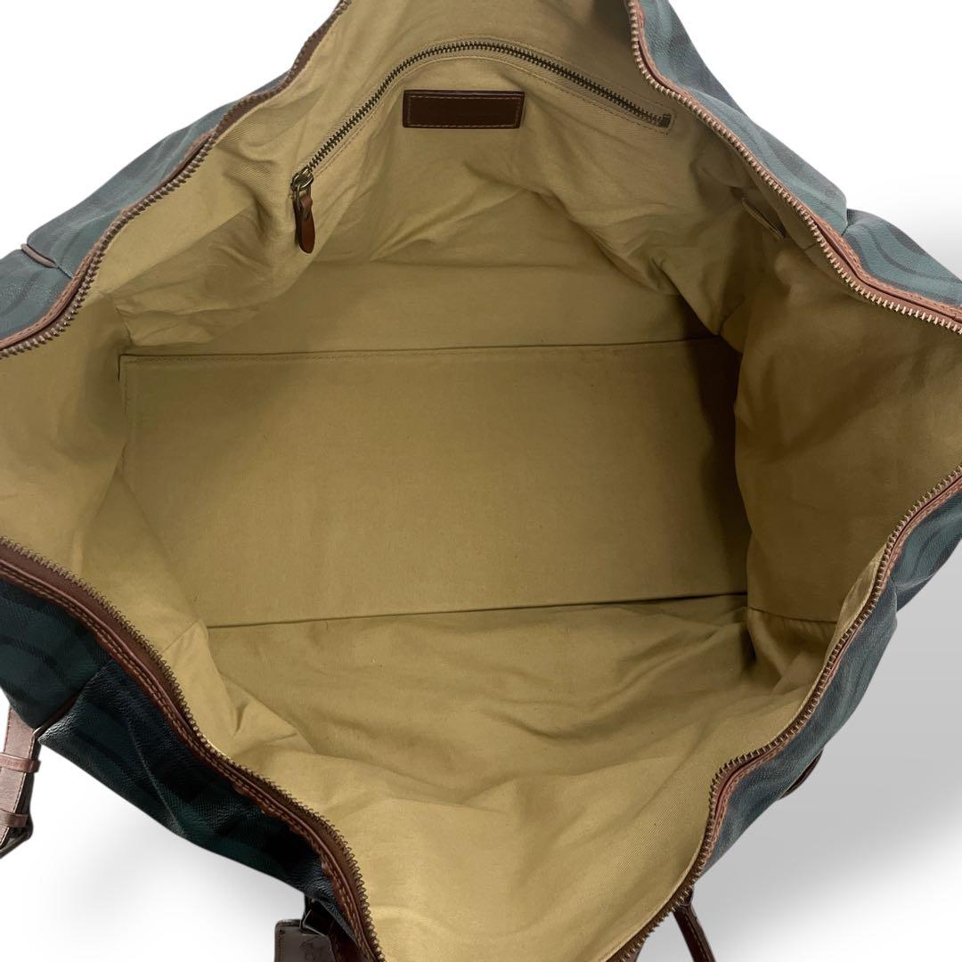 ポロラルフローレン　2way ボストンバッグ　チェック柄　旅行カバン　グリーン