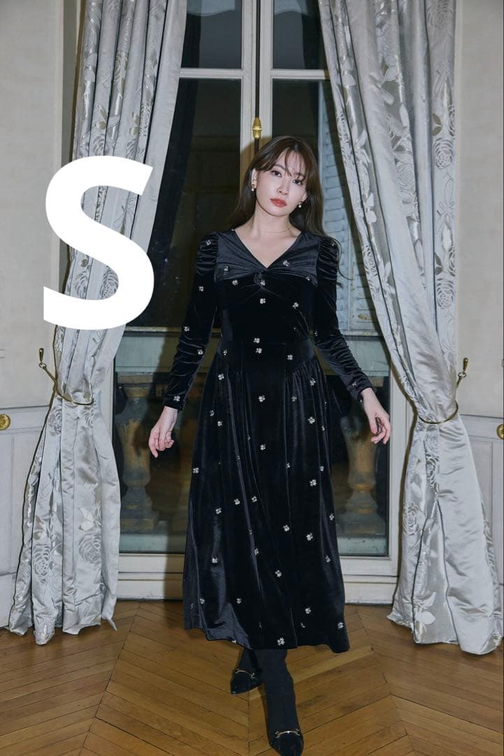 ワンピース Belmont Floral Velour Dress