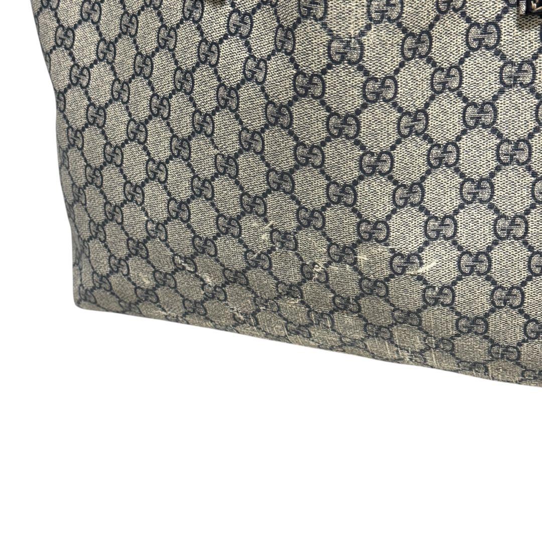 GUCCI ハンドバッグ シェリーライン GG柄 ネイビー 肩掛け A4可能