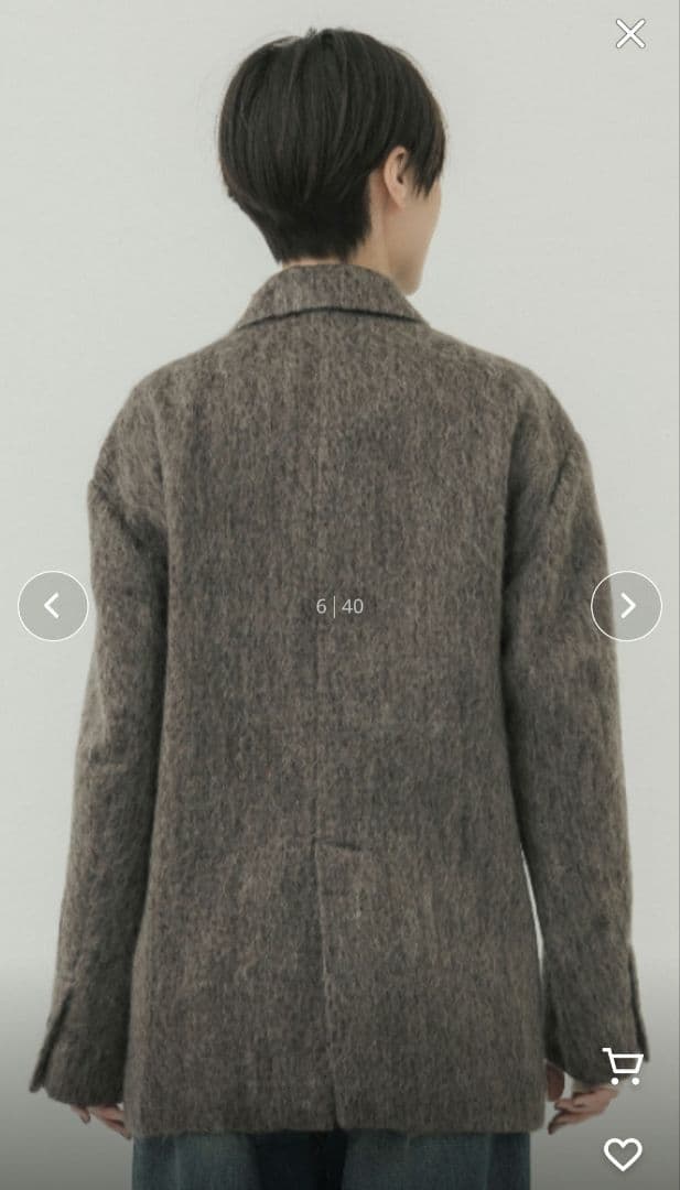 ★luna.★【CLANE】ミックスシャギーオーバーテーラードジャケット