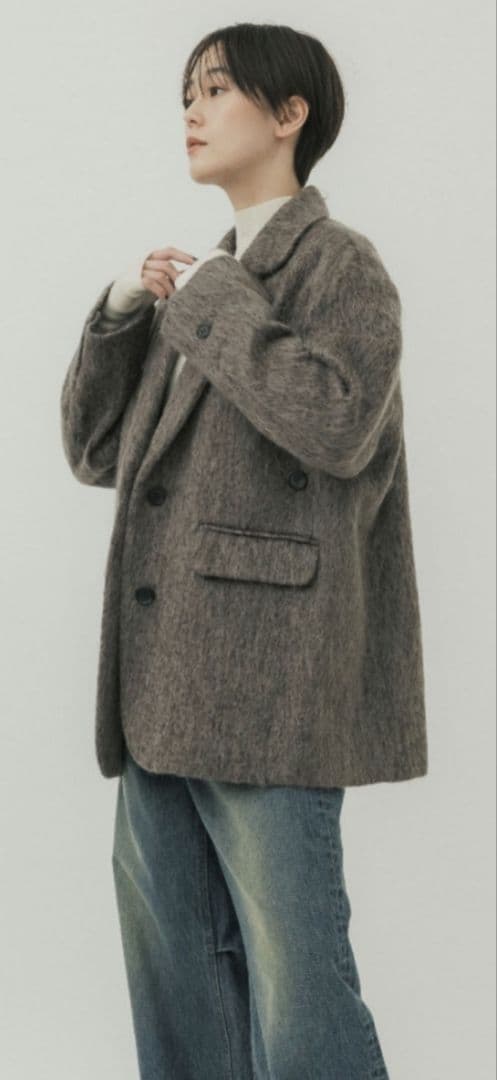 ★luna.★【CLANE】ミックスシャギーオーバーテーラードジャケット