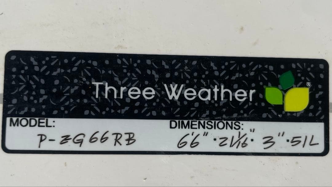 Three Weather スリーウェザー サーフボード ショートボード