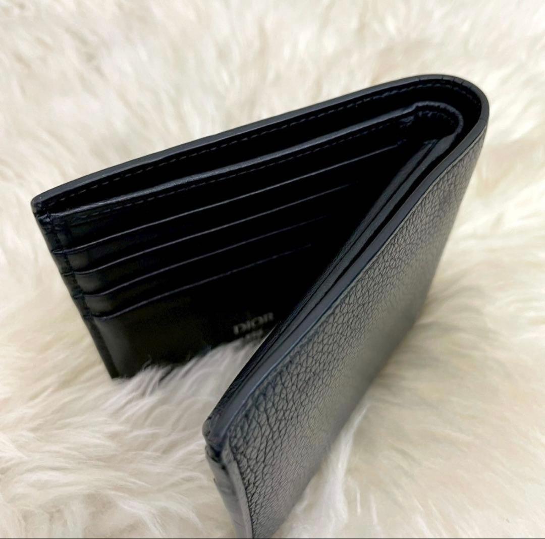 Dior　ディオール　ERLコラボ　二つ折り財布　レザー　フラワー　ロゴ