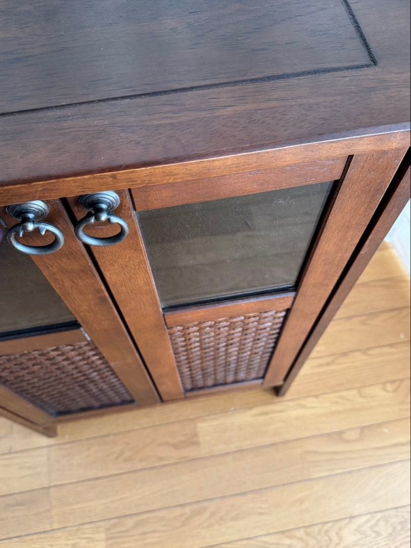 木製キャビネット サイドボード 電話台 花台 小物入れ 収納 ラック 戸棚