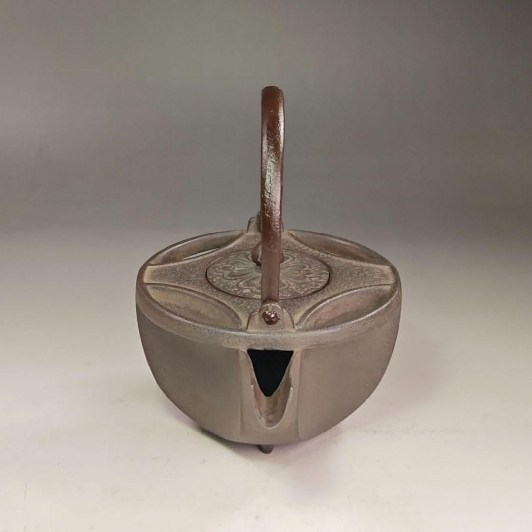 イ990 銚子『人間国宝　高橋敬典』『七宝形　銚子　共箱』茶道具　酒器　鉄製