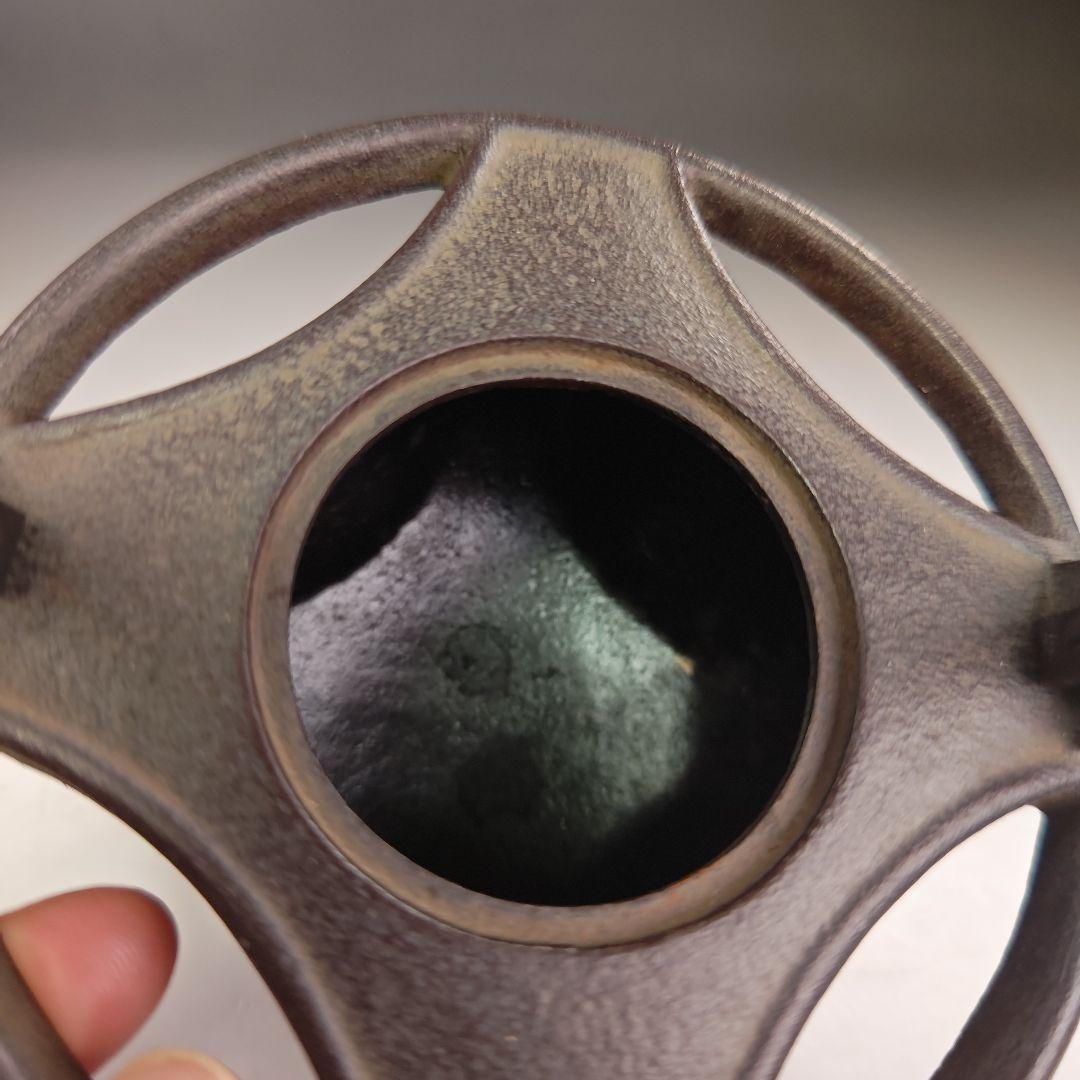 イ990 銚子『人間国宝　高橋敬典』『七宝形　銚子　共箱』茶道具　酒器　鉄製